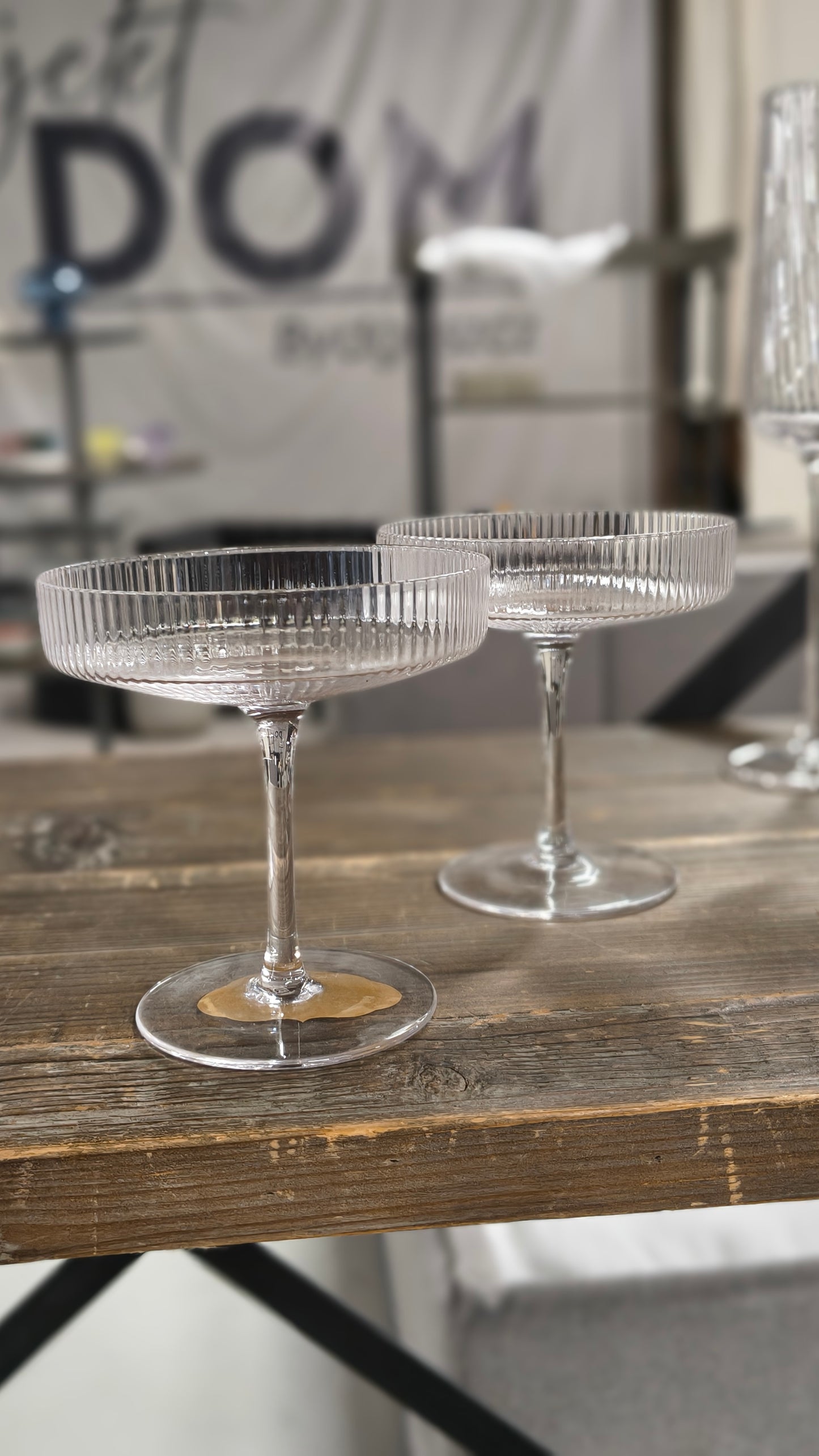 Kieliszek do szampana ze szkła dmuchanego Ripple, 2 szt.