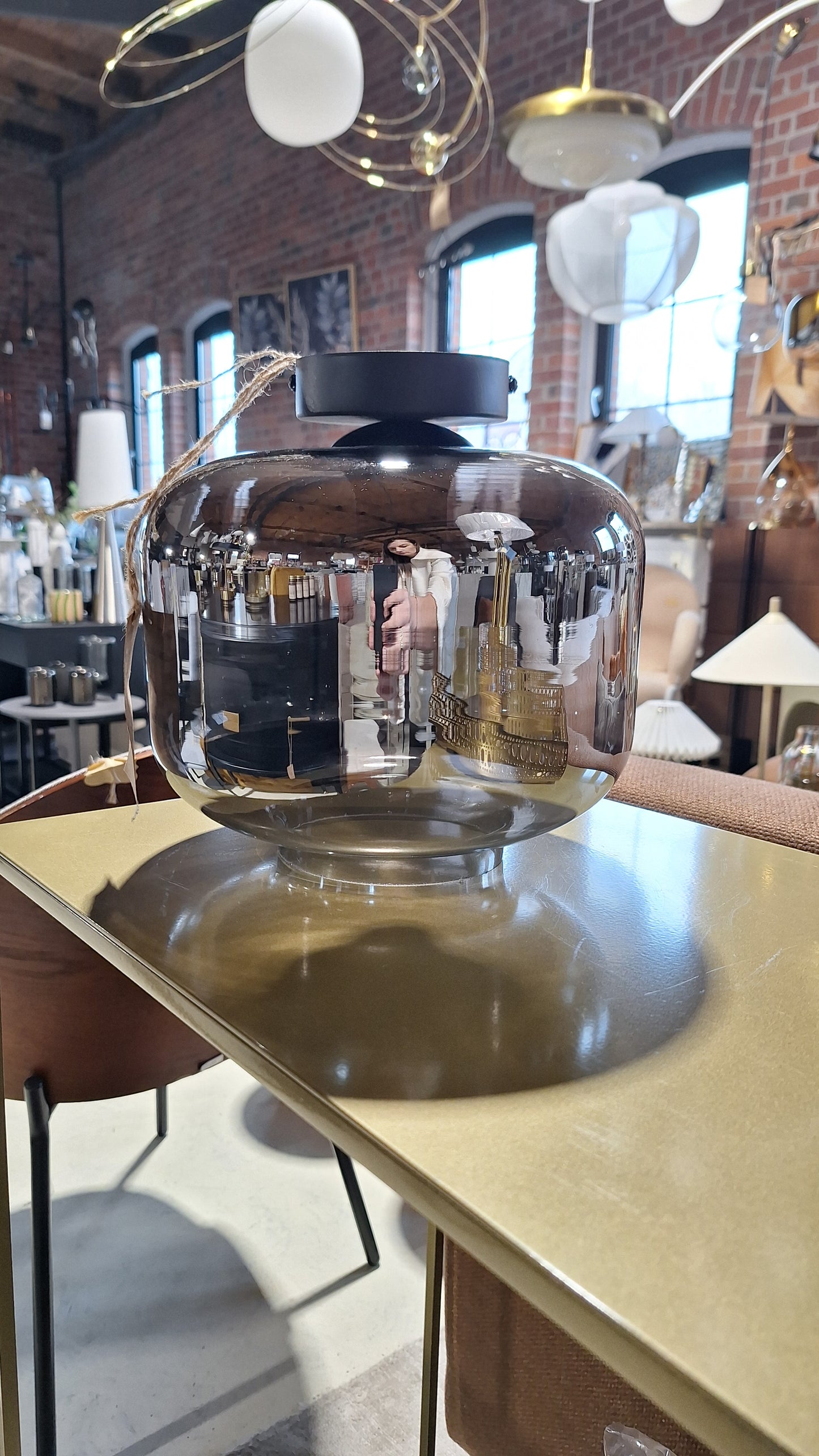Lampa sufitowa ze szkła lustrzanego Vaso