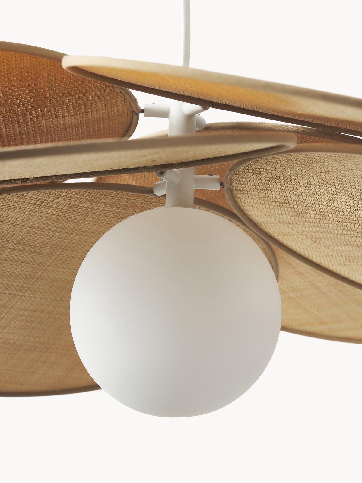 Lampa wisząca z włókna naturalnego Milani
