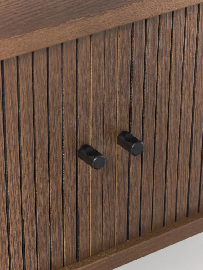 Szafka z drewna z ryflowanym frontem Calary