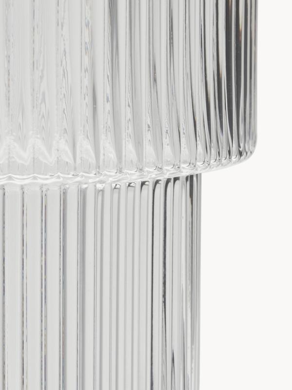 Wazon ze szkła z ryflowaną powierzchnią Lija, W 30 cm