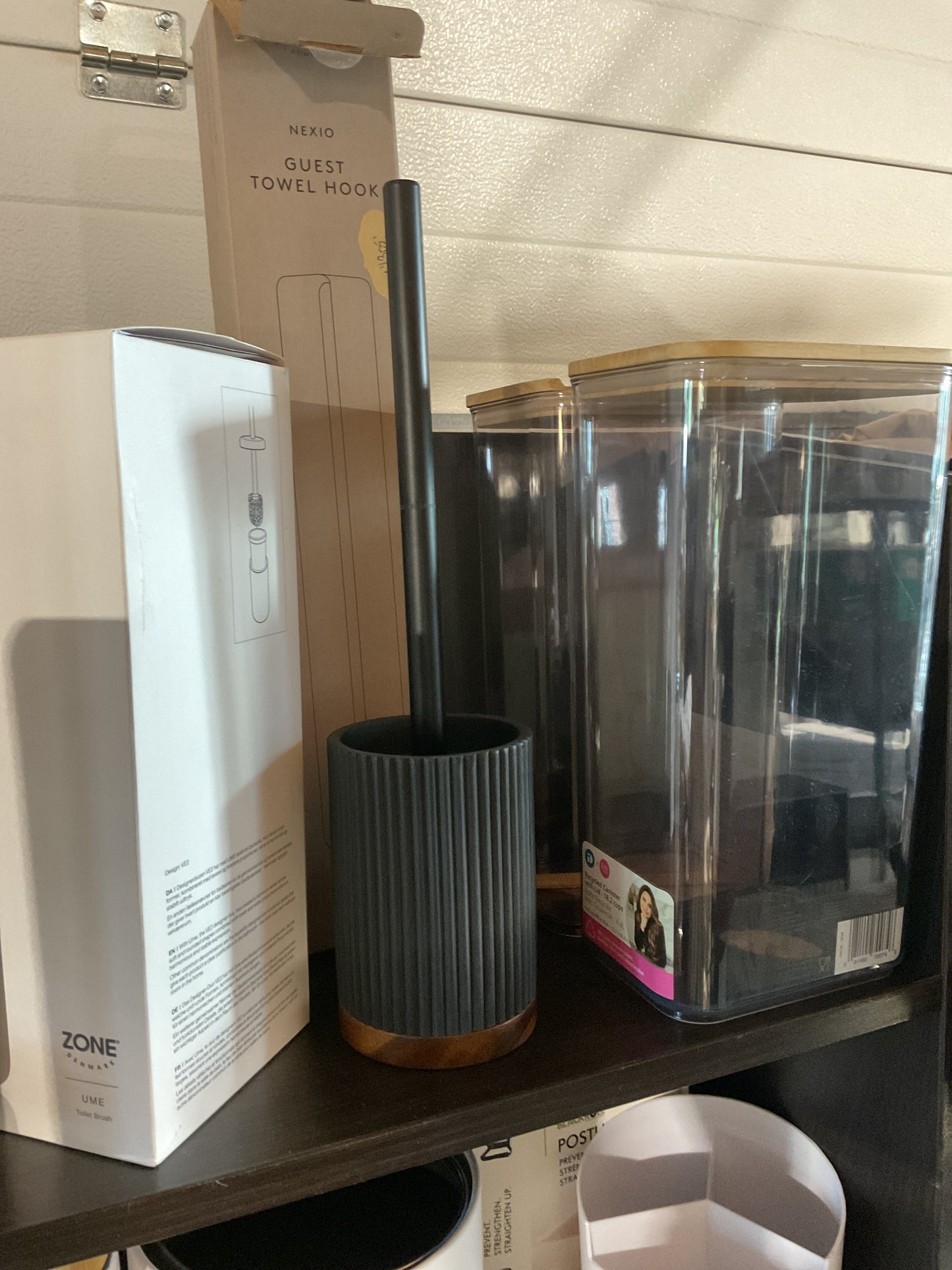 Szczotka do WC z dekorem z drewna Laura