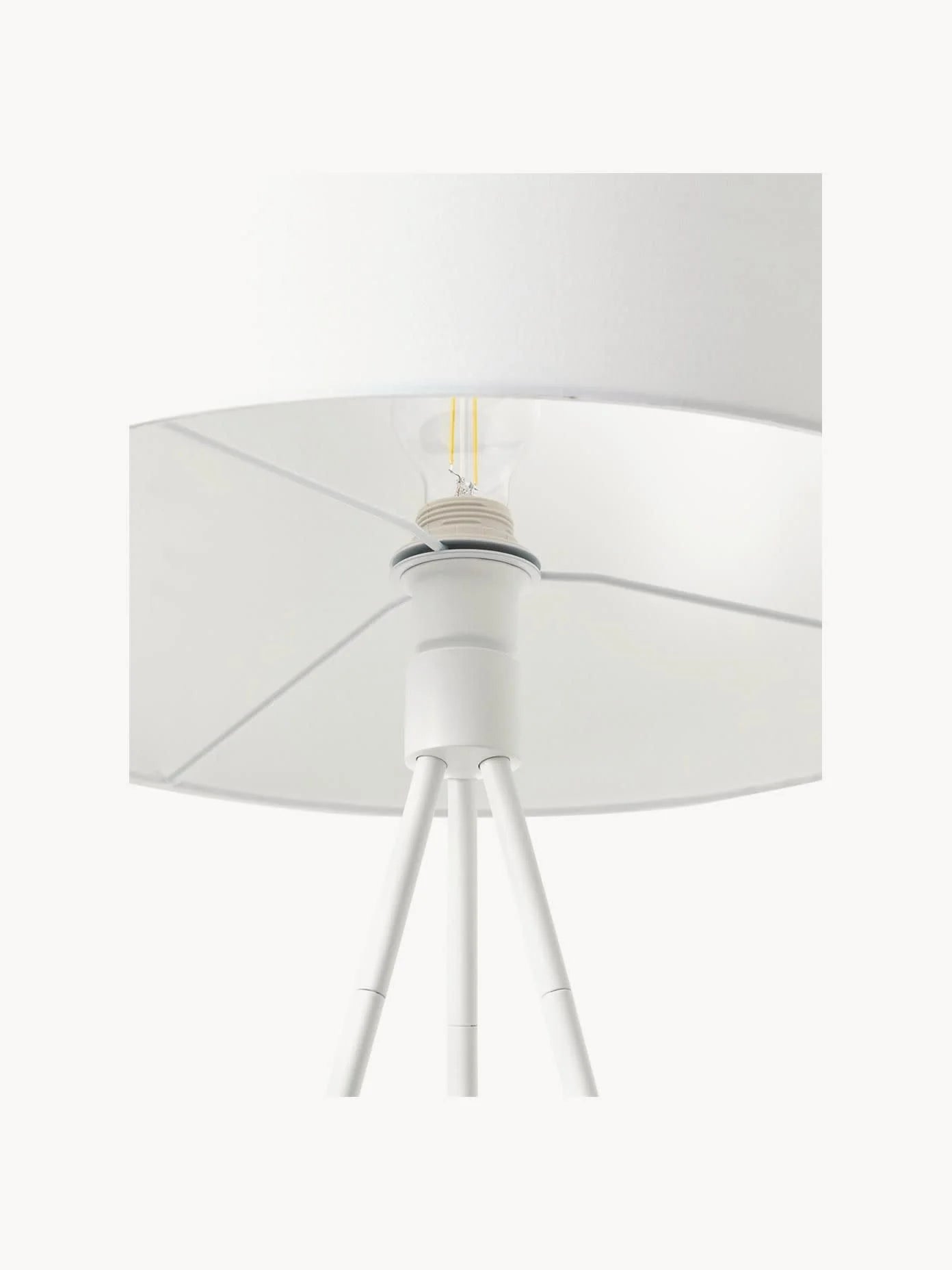 Lampa podłogowa trójnóg z kloszem z tkaniny Cella