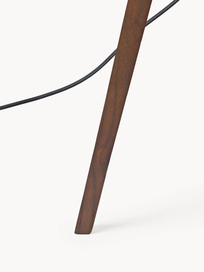 Lampa podłogowa trójnóg z litego drewna w stylu scandi Jake