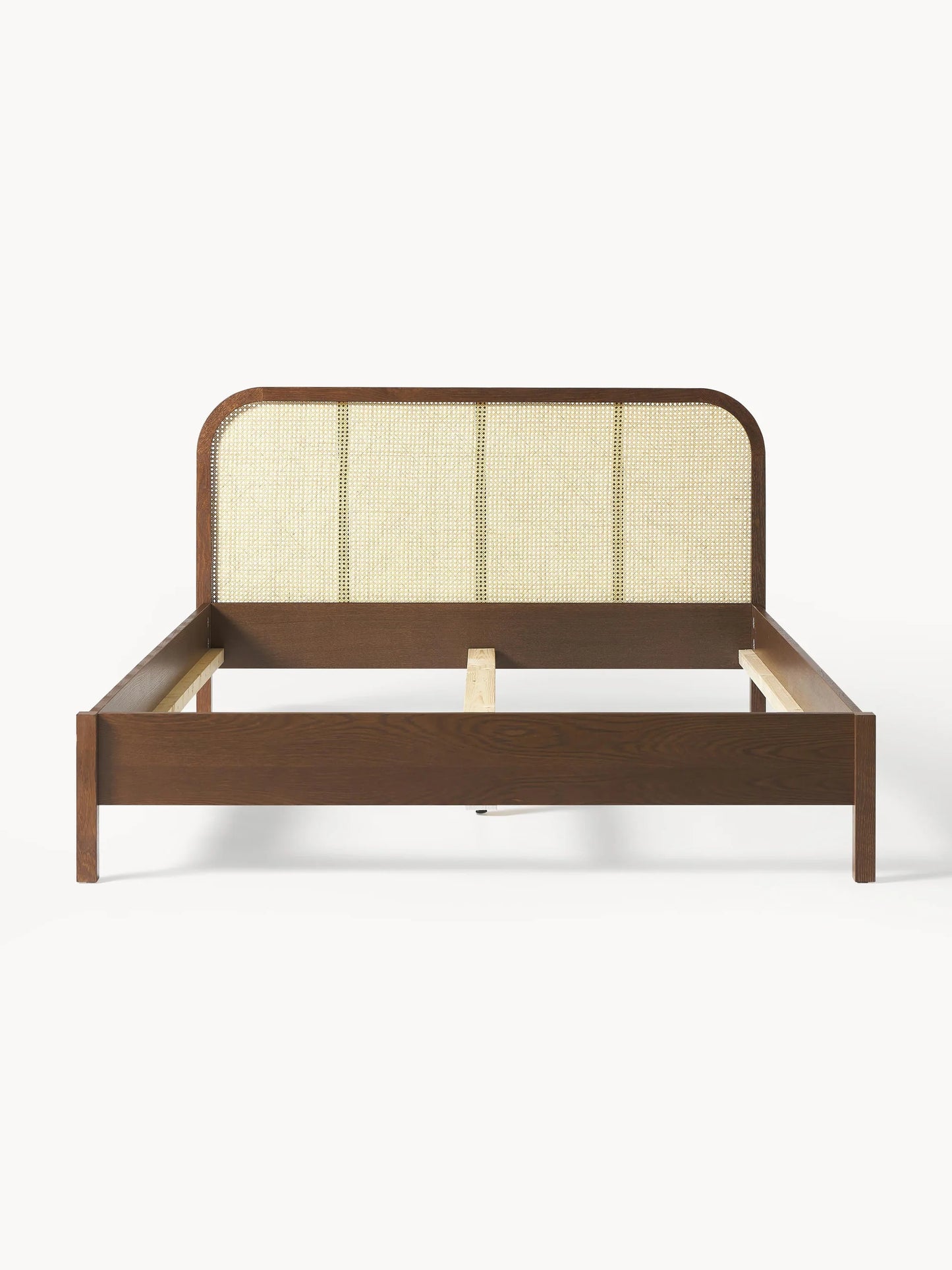 Łóżko z drewna z plecionką wiedeńską Jones