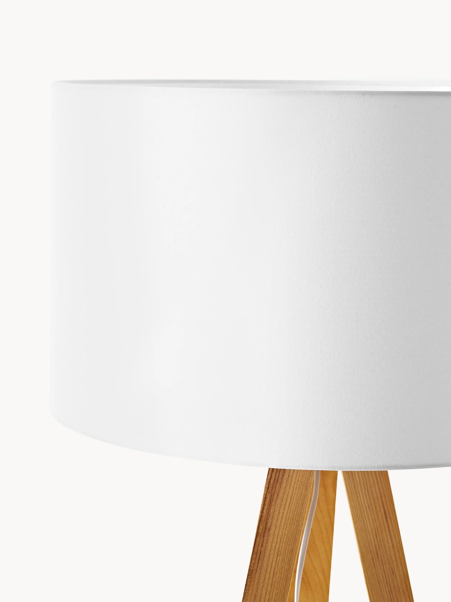 Lampa podłogowa trójnóg z litego drewna w stylu scandi Jake