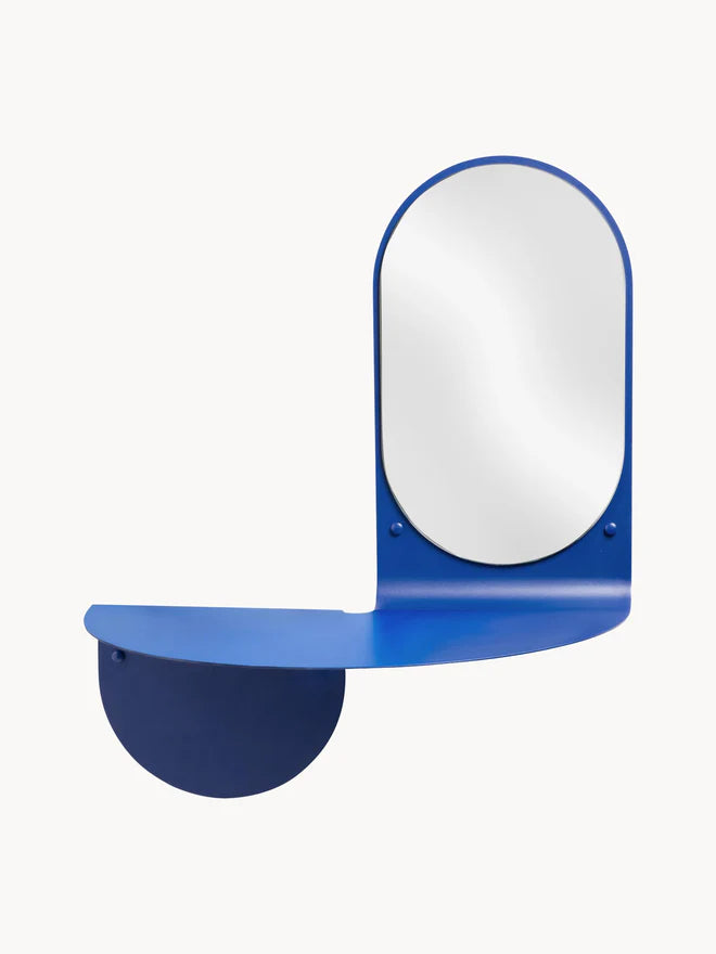 Ręcznie wykonane lustro ścienne z półką Flip