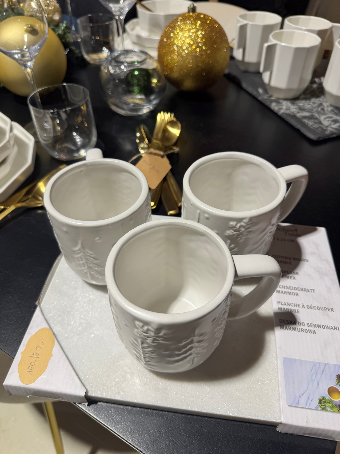 Kubek Zimowy Choinka Biały