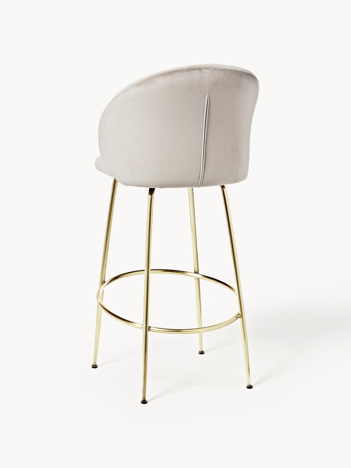 Krzesło barowe z aksamitu Luisa