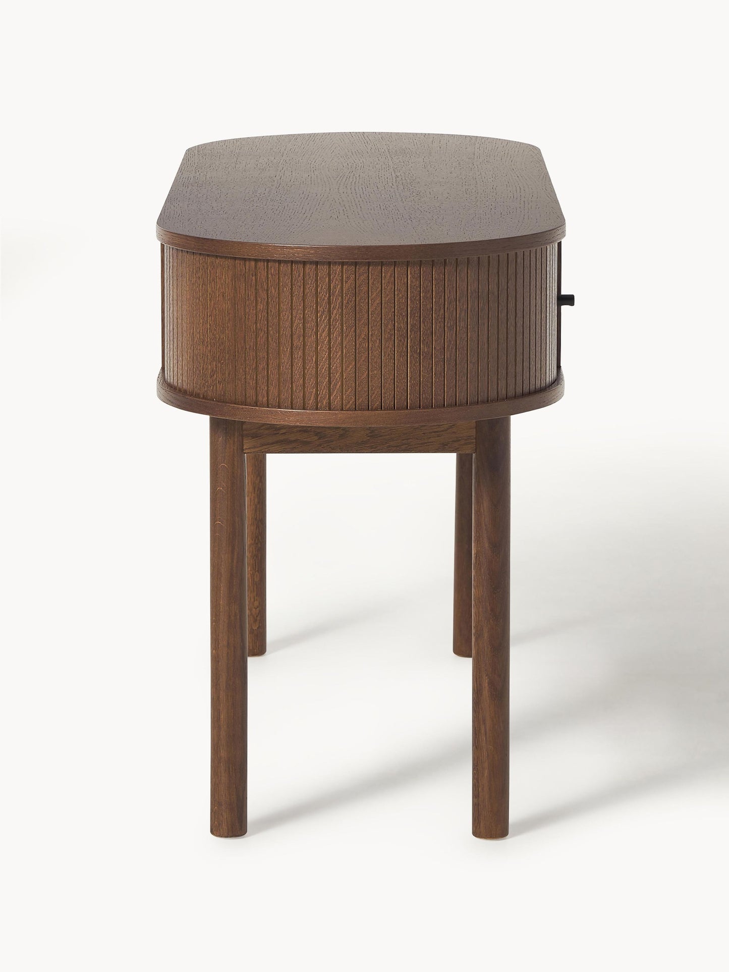 Biurko z drewna z ryflowanym frontem Calary