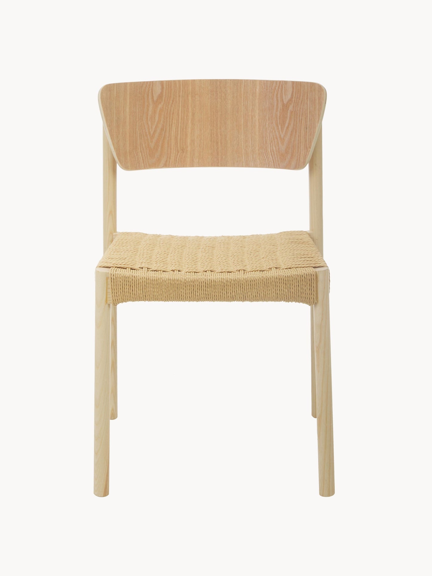 Krzesło z drewna z rattanowym siedziskiem Danny, 2 szt.