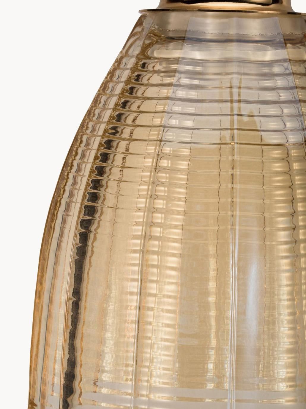 Lampa wisząca ze szkła Gleaming Gold