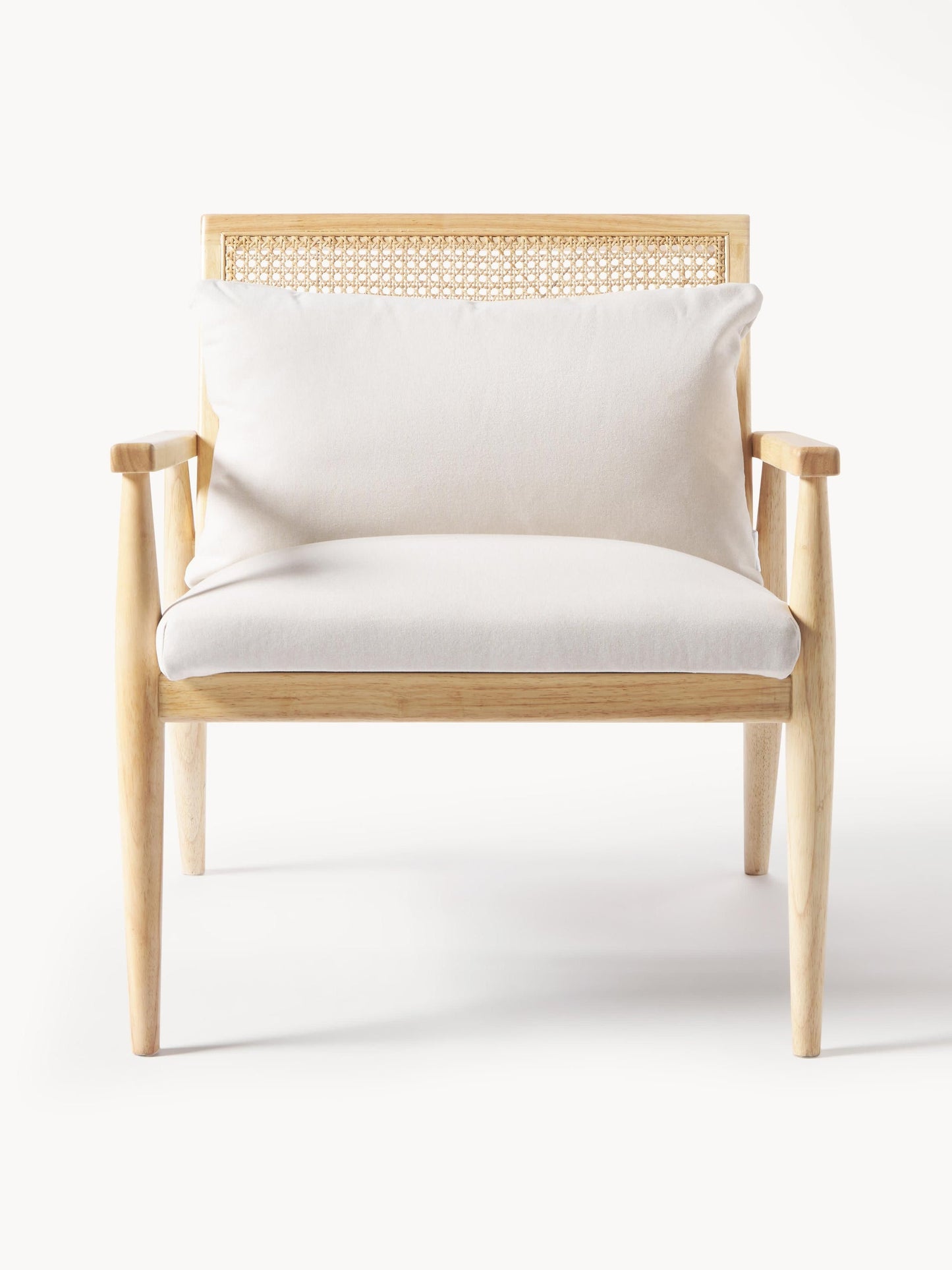 Fotel z litego drewna kauczukowego Manuell