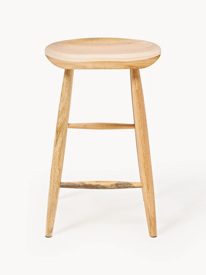 Stołek barowy z drewna mangowego Nino