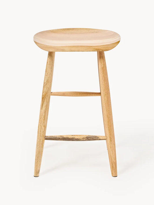 Stołek barowy z drewna mangowego Nino