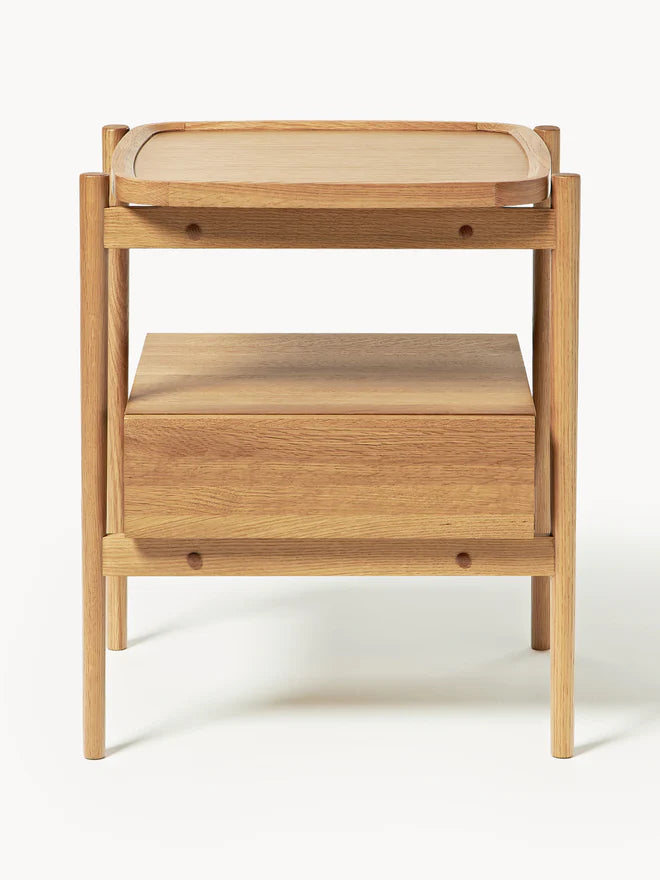 Szafka nocna z drewna dębowego Libby