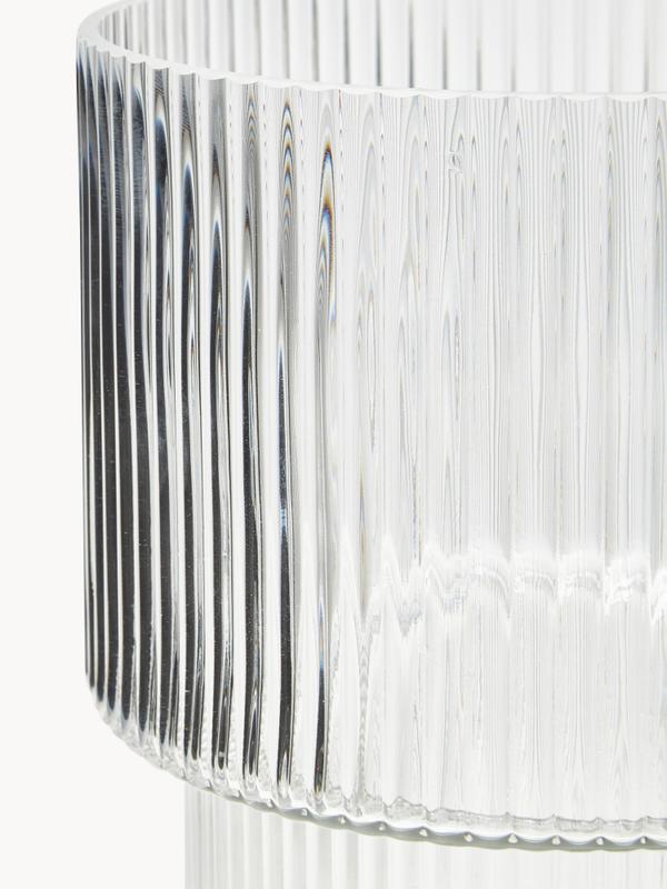 Wazon ze szkła z ryflowaną powierzchnią Lija, W 30 cm