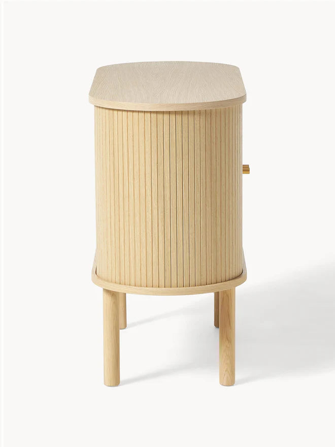 Komoda z drewna z ryflowanym frontem Calary