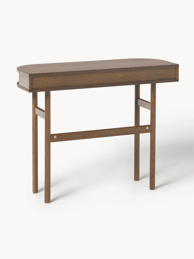 Konsola z drewna z ryflowanym frontem Calary