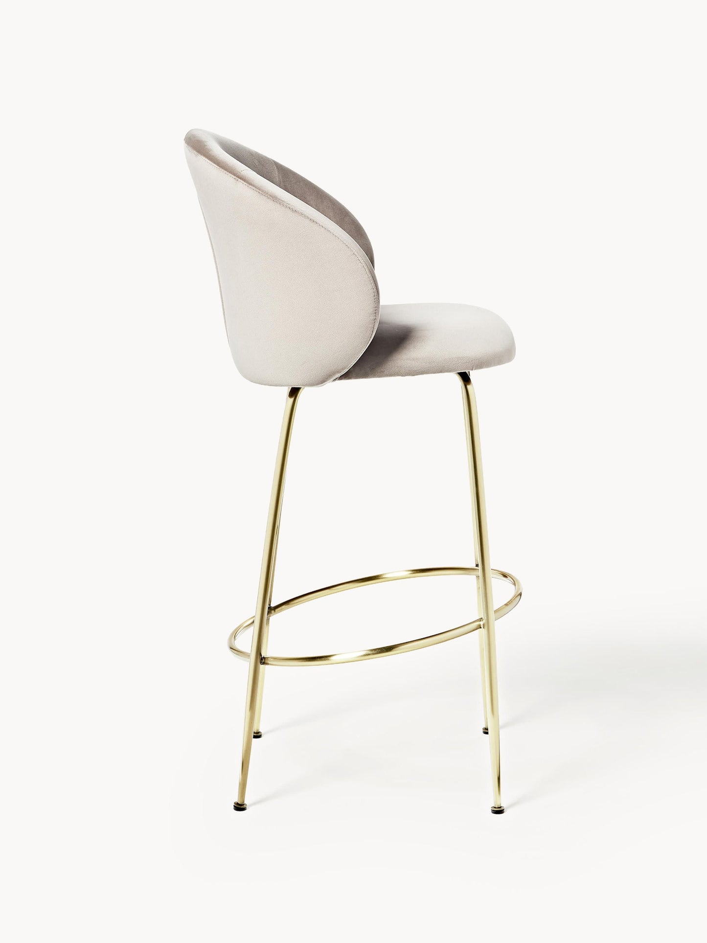 Krzesło barowe z aksamitu Luisa