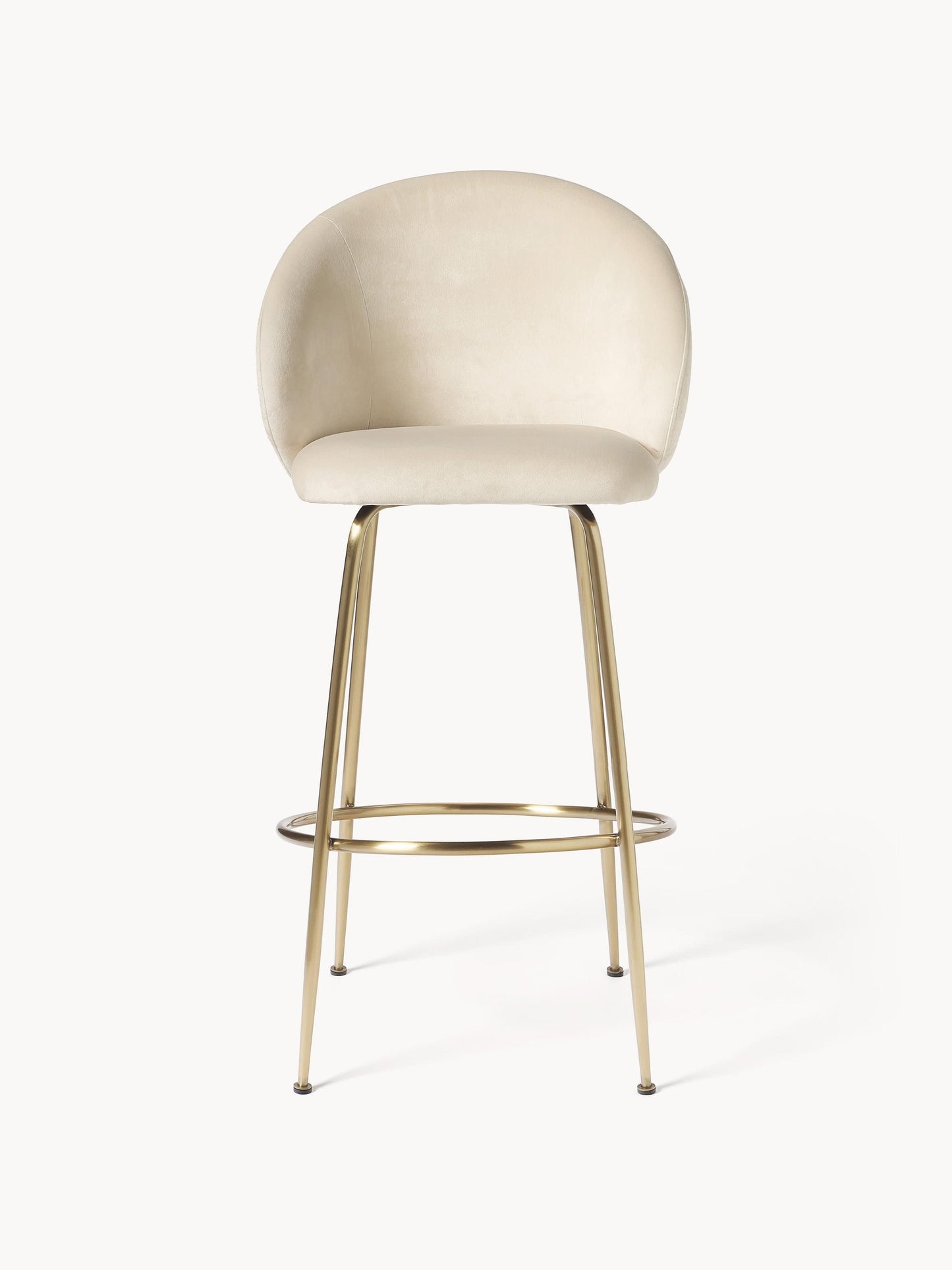 Krzesło barowe z aksamitu Luisa