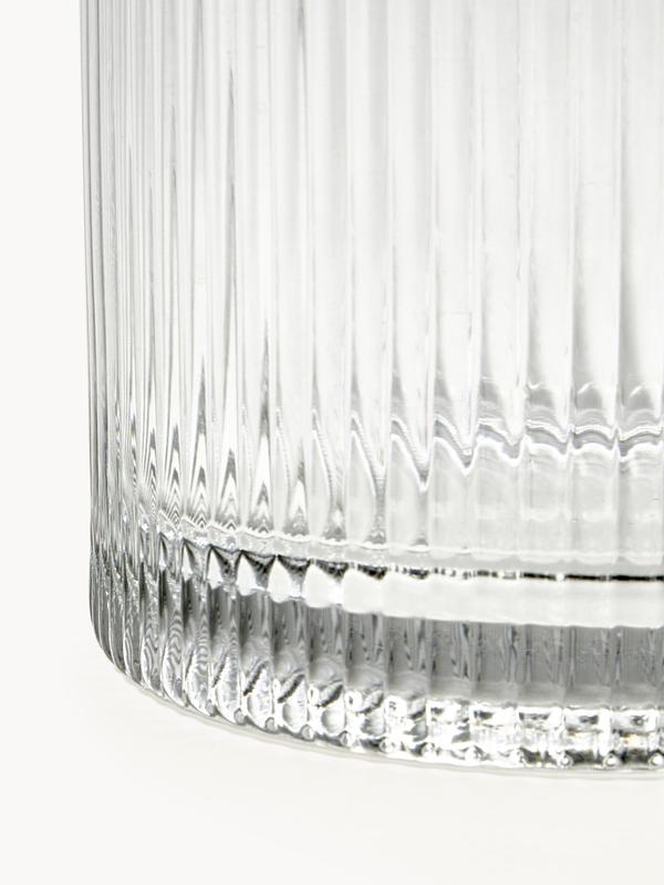 Wazon ze szkła z ryflowaną powierzchnią Lija, W 30 cm