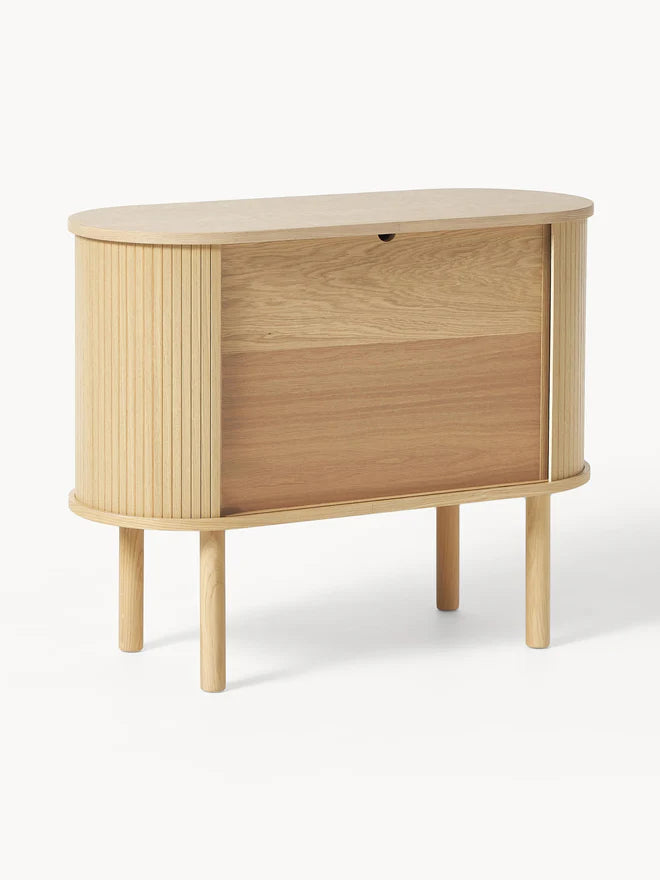 Komoda z drewna z ryflowanym frontem Calary