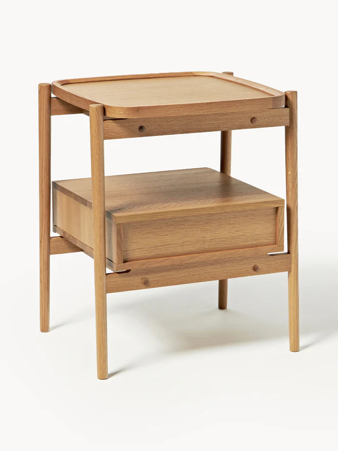 Szafka nocna z drewna dębowego Libby