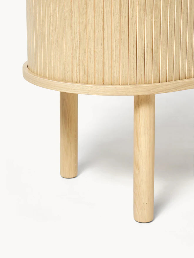 Komoda z drewna z ryflowanym frontem Calary