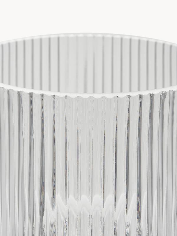 Wazon ze szkła z ryflowaną powierzchnią Lija, W 30 cm