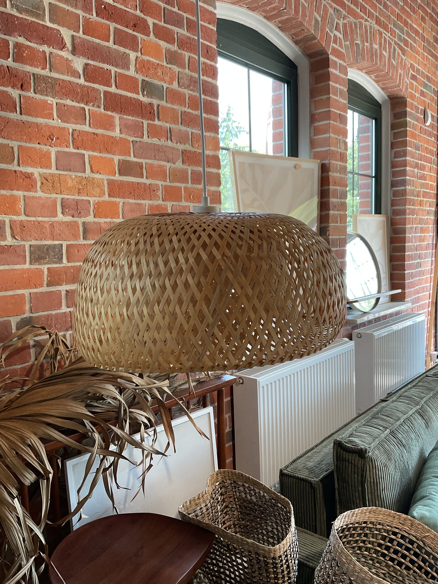 Lampa wisząca z drewna bambusowego Eden