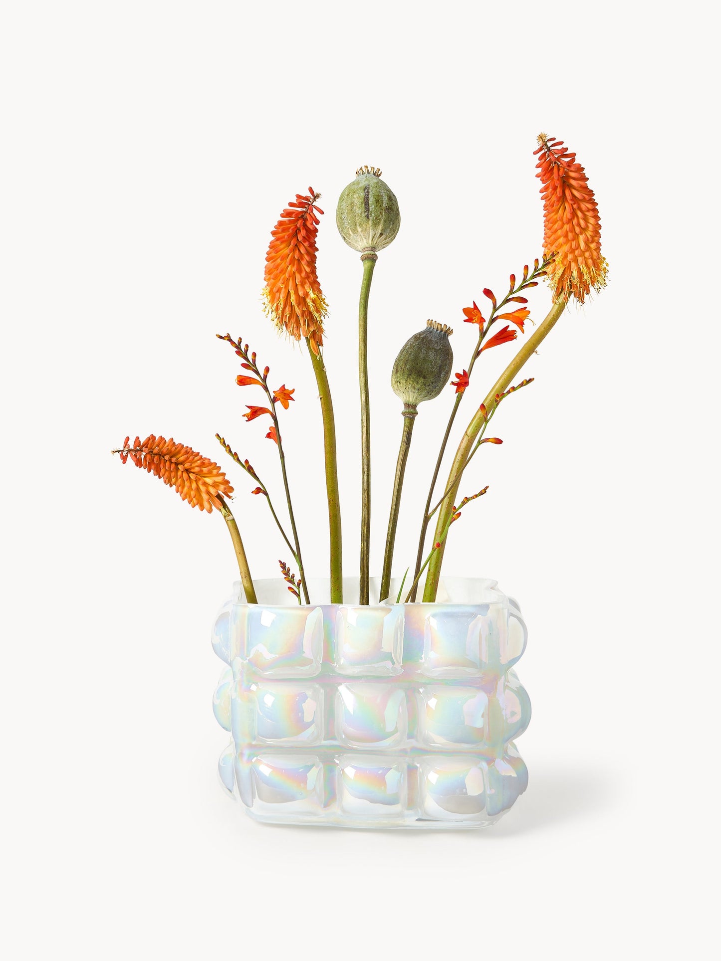 Wazon ze szkła dmuchanego Bubble, W 18 cm