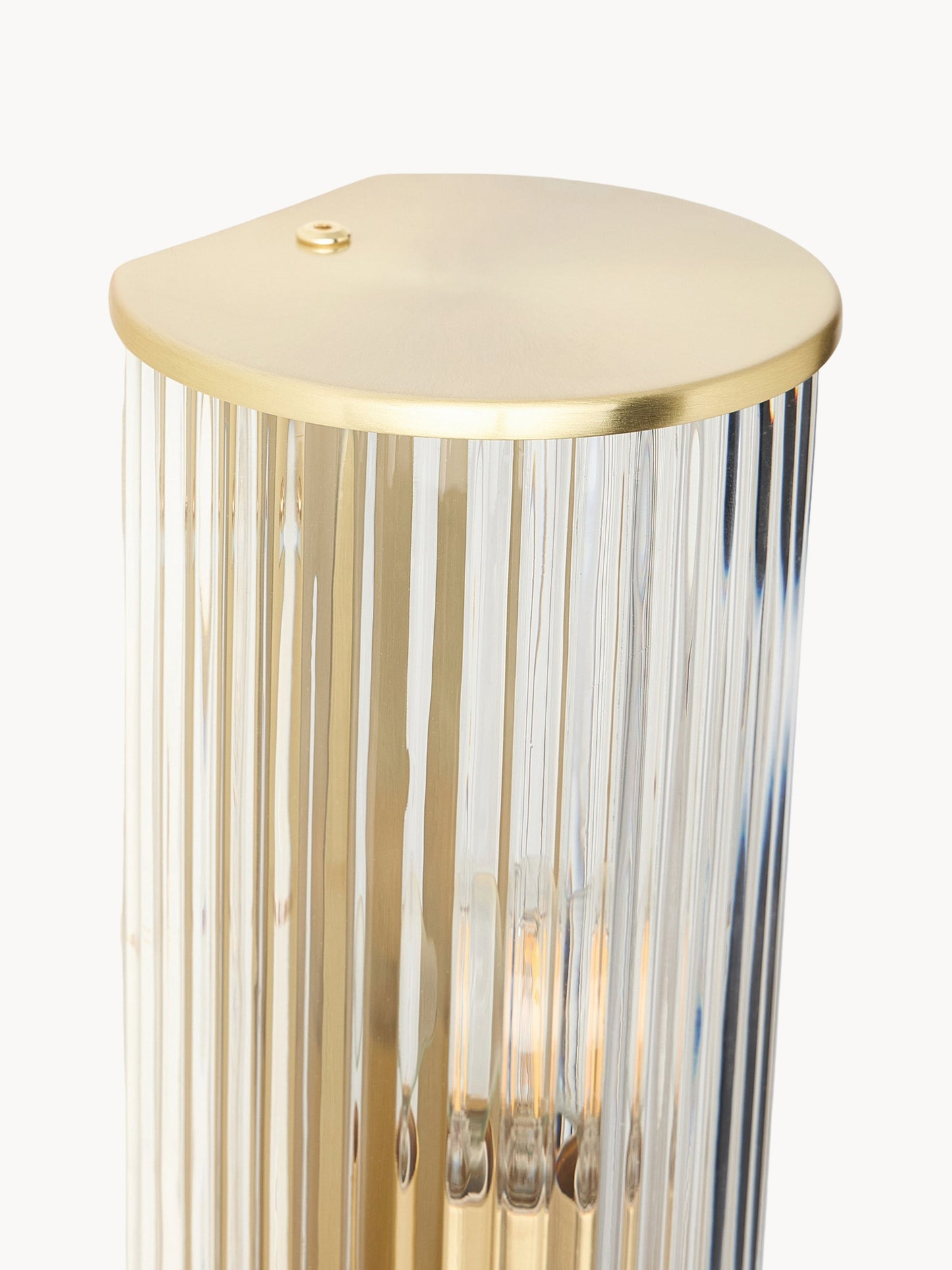 Kinkiet ze szkła ryflowanego Emmi