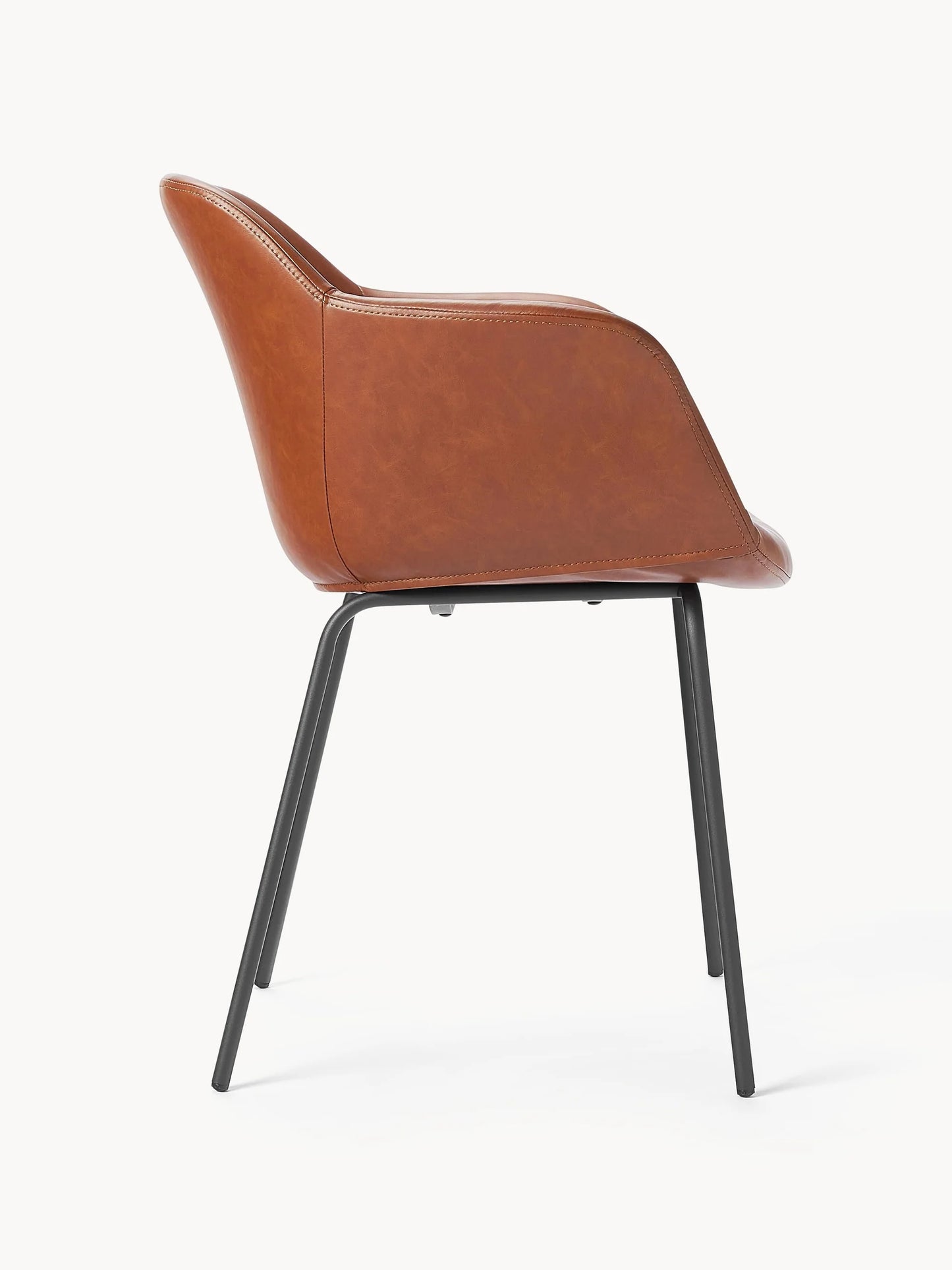 Krzesło z podłokietnikami ze sztucznej skóry Fiji