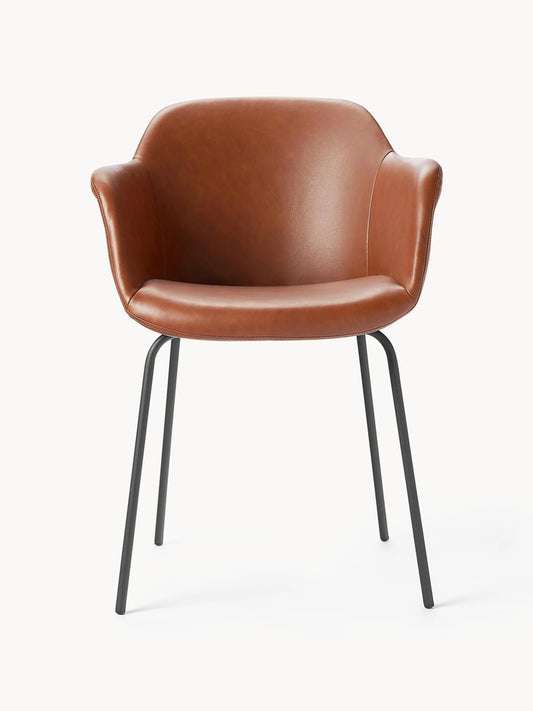 Krzesło z podłokietnikami ze sztucznej skóry Fiji