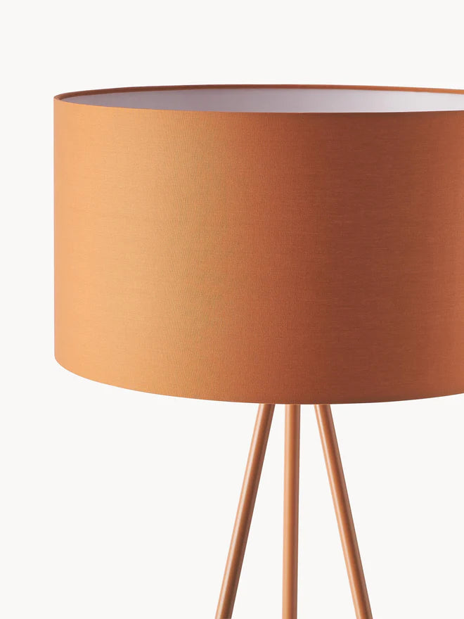 Lampa podłogowa trójnóg z kloszem z tkaniny Cella