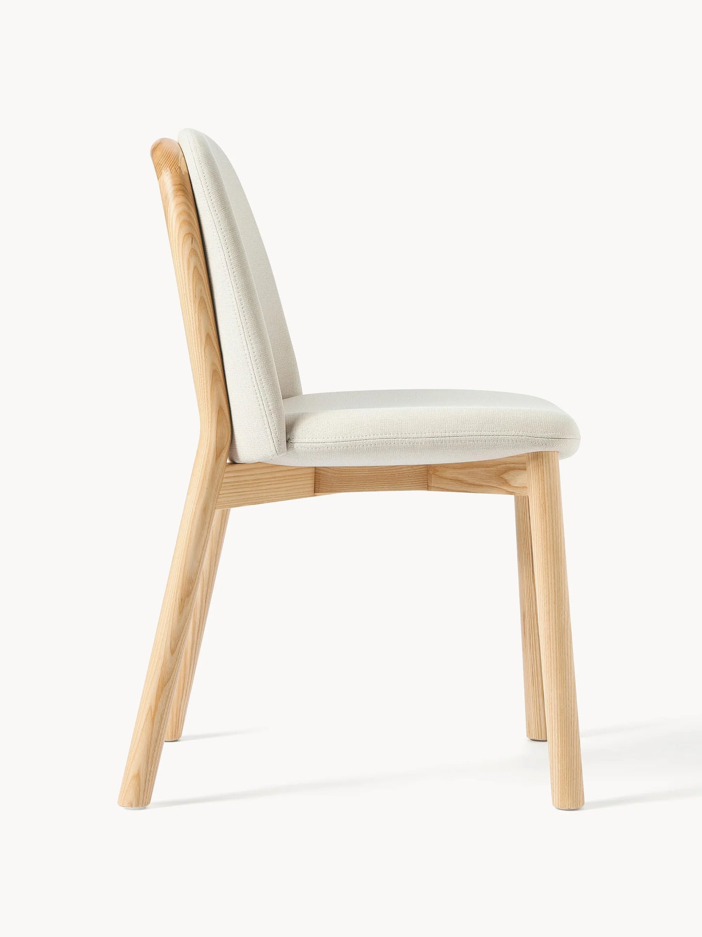 Krzesło tapicerowane z drewna jesionowego Julie