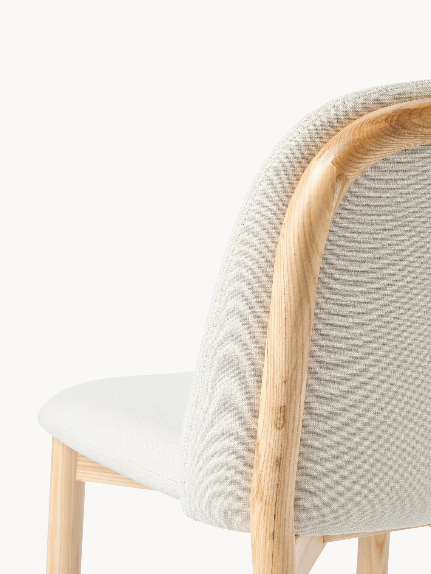 Krzesło tapicerowane z drewna jesionowego Julie