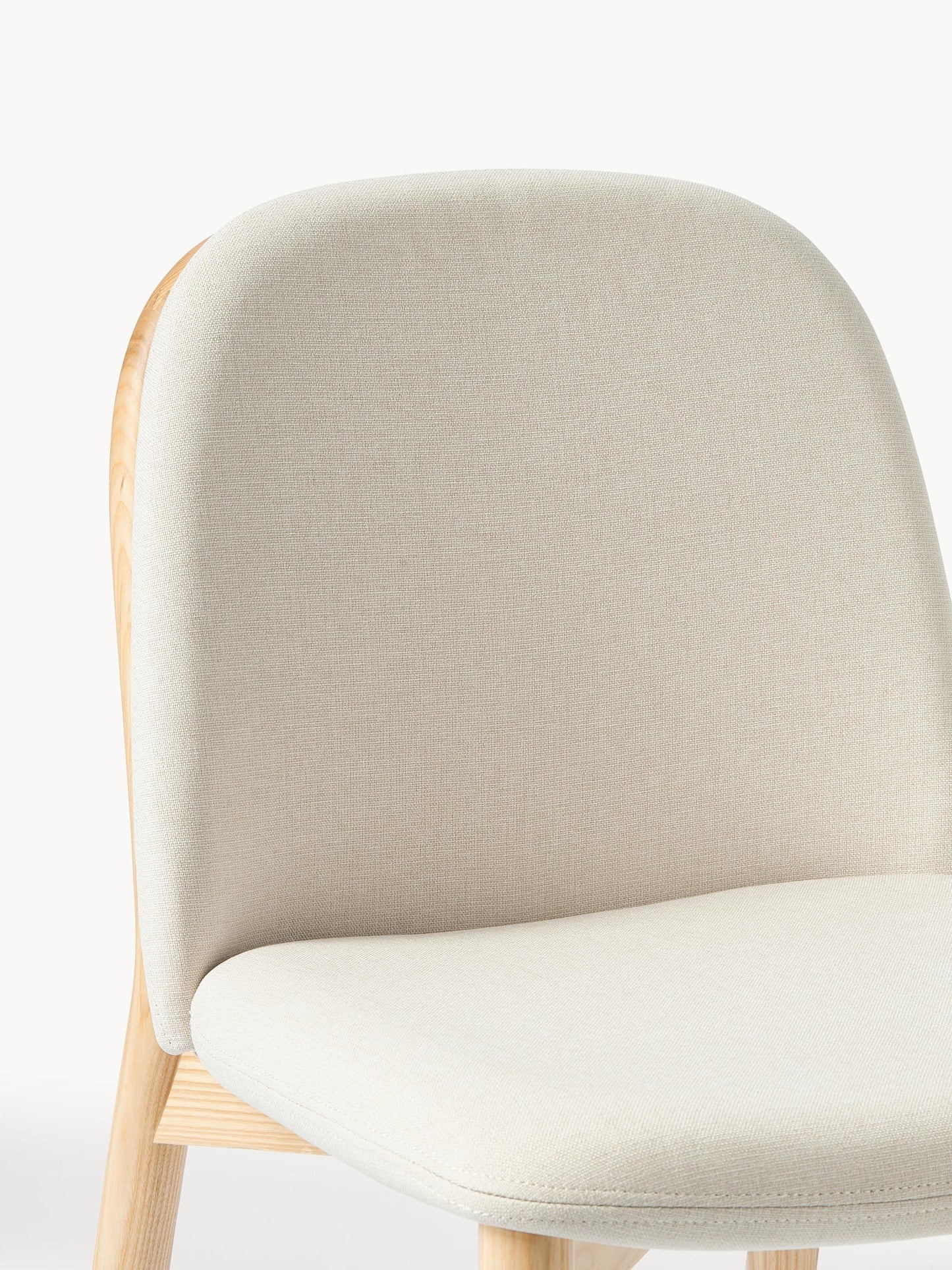 Krzesło tapicerowane z drewna jesionowego Julie