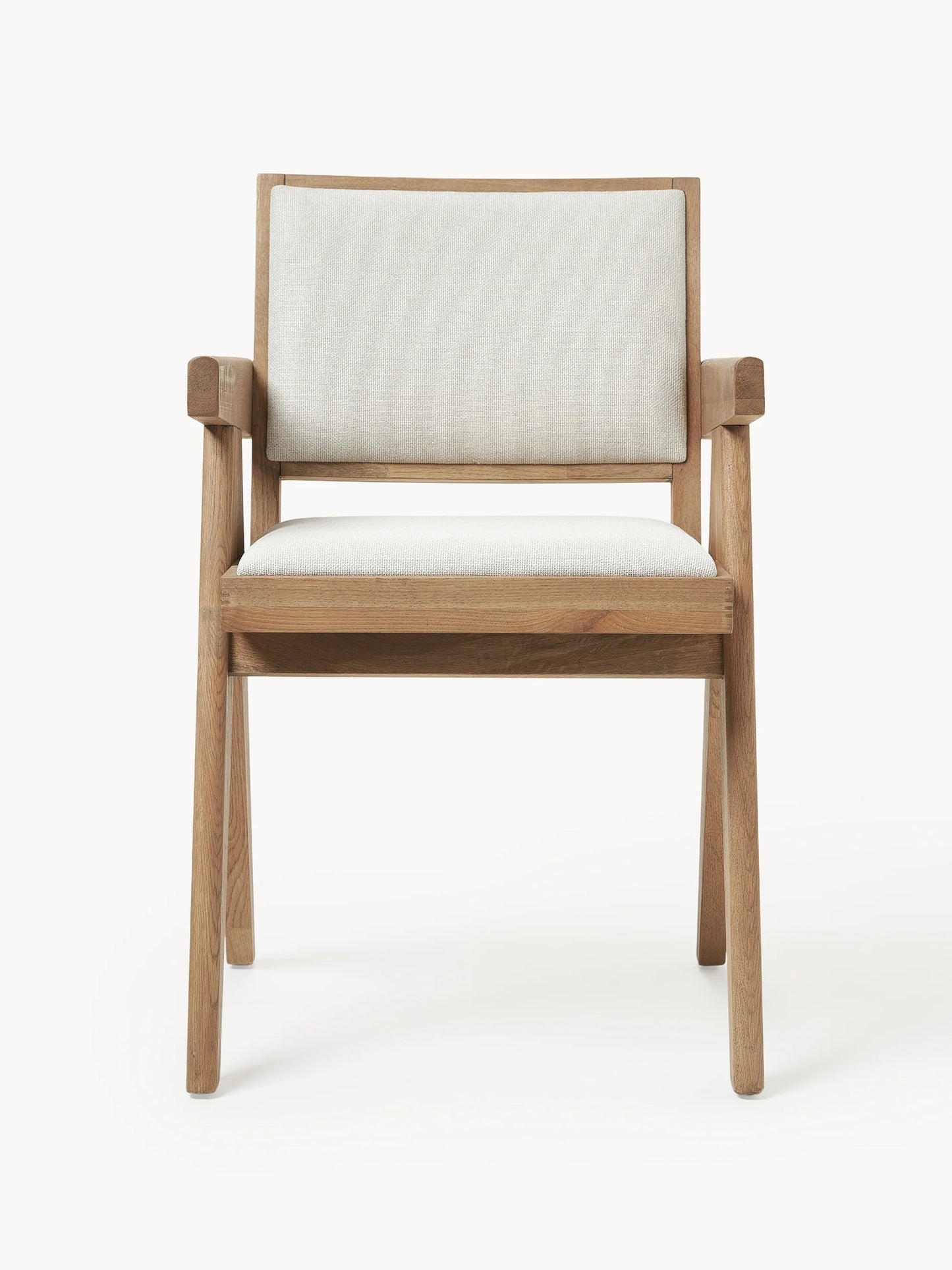 Krzesło tapicerowane z drewna z podłokietnikami Sissi