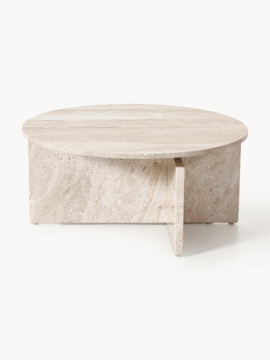 Stolik kawowy z trawertynu Marisa