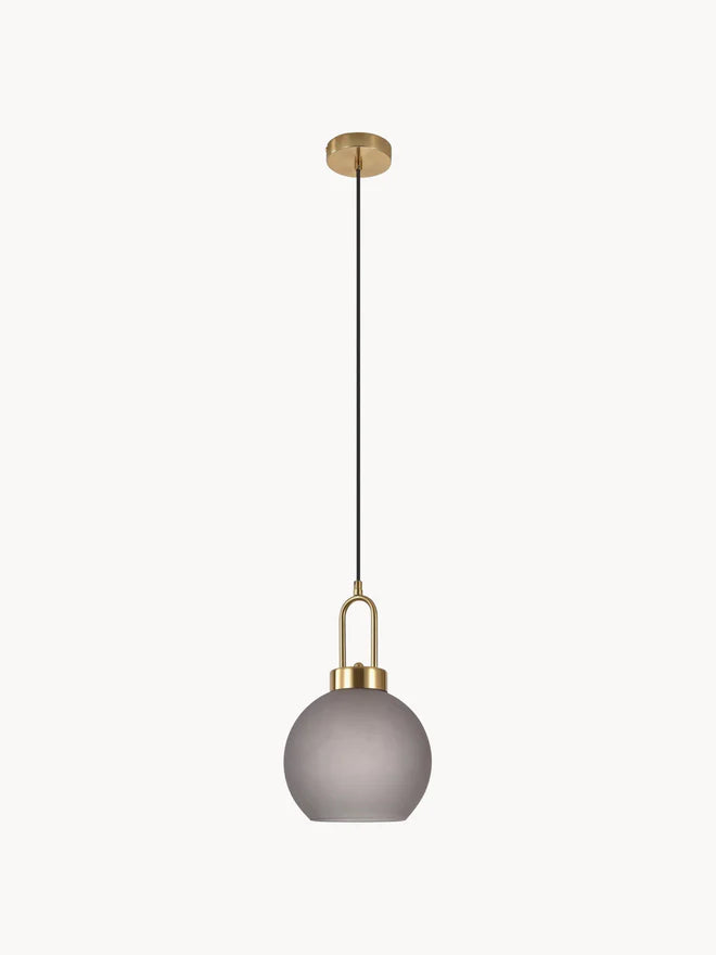 Lampa wisząca ze szklanym kloszem Luton