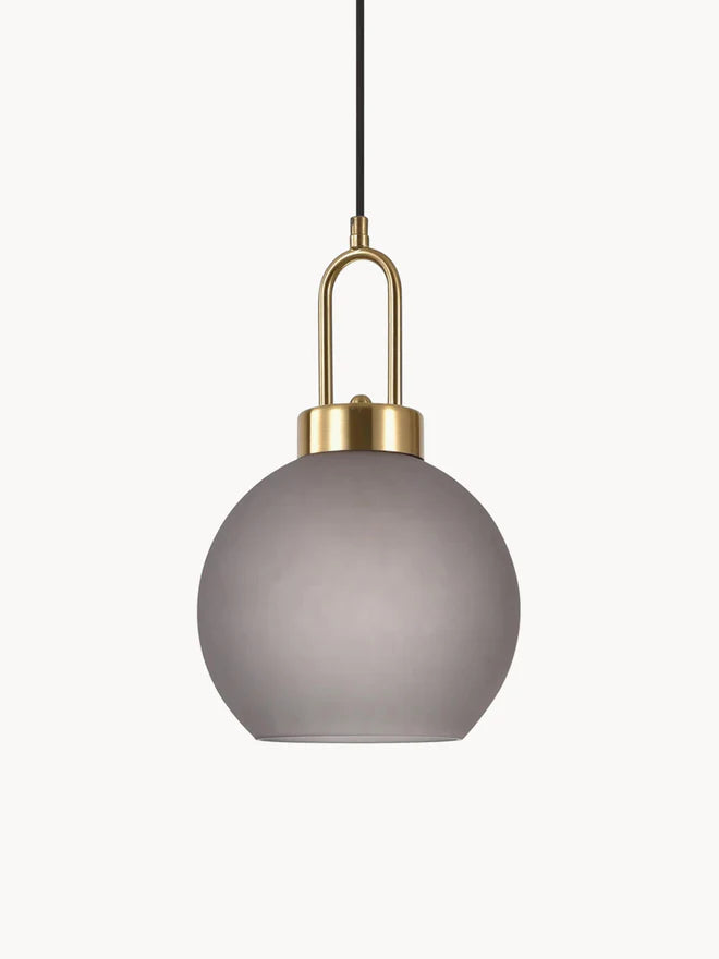 Lampa wisząca ze szklanym kloszem Luton