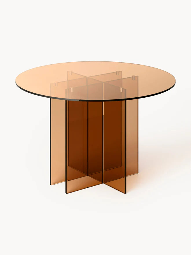 Okrągły stół do jadalni ze szkła Anouk