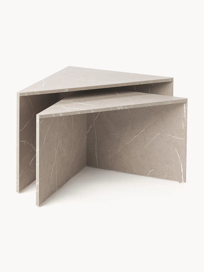 Komplet stolików kawowych o wyglądzie marmuru Vilma, 2 elem.