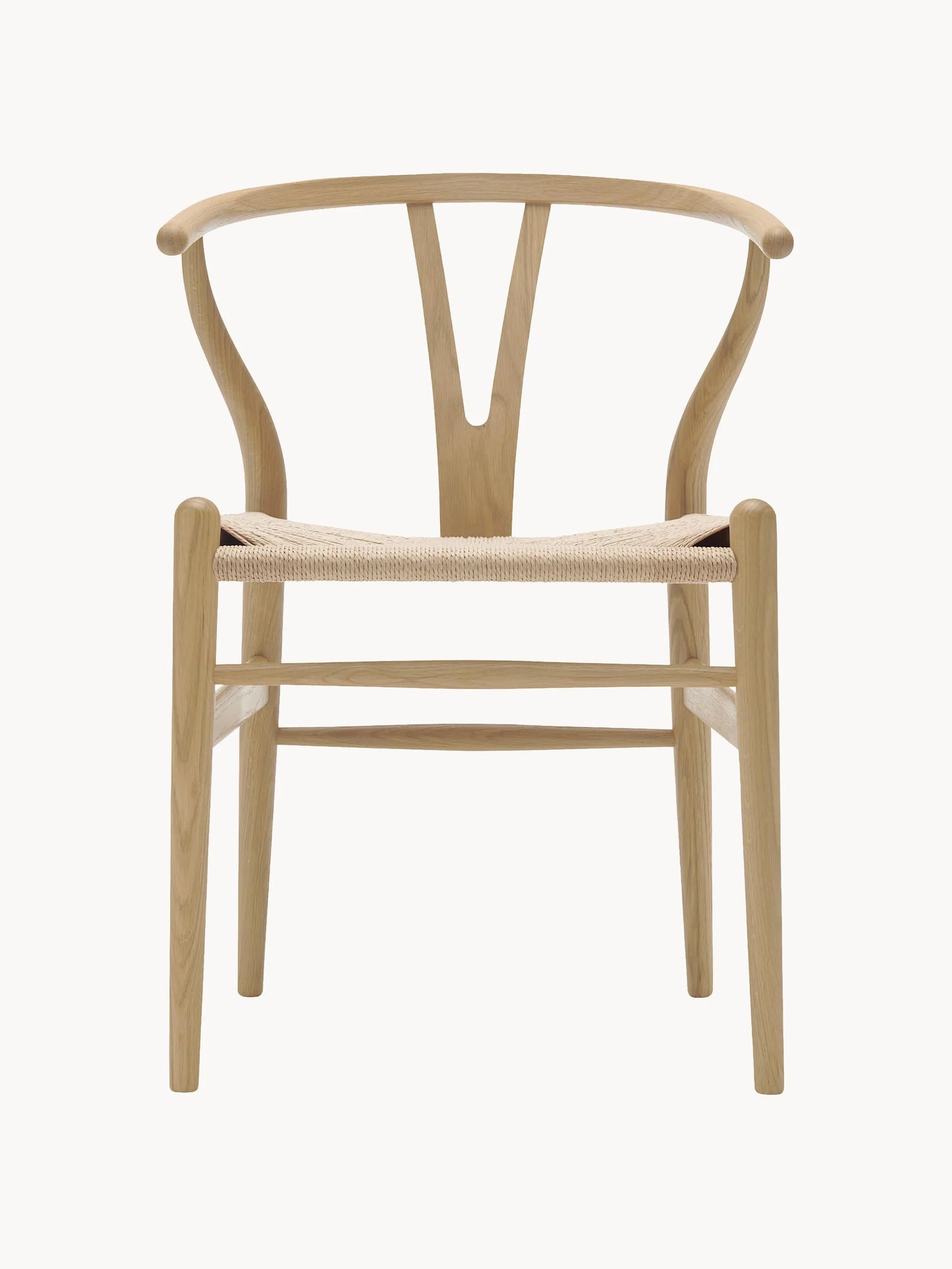 Krzesło z drewna z plecionym siedziskiem CH24 Wishbone Chair