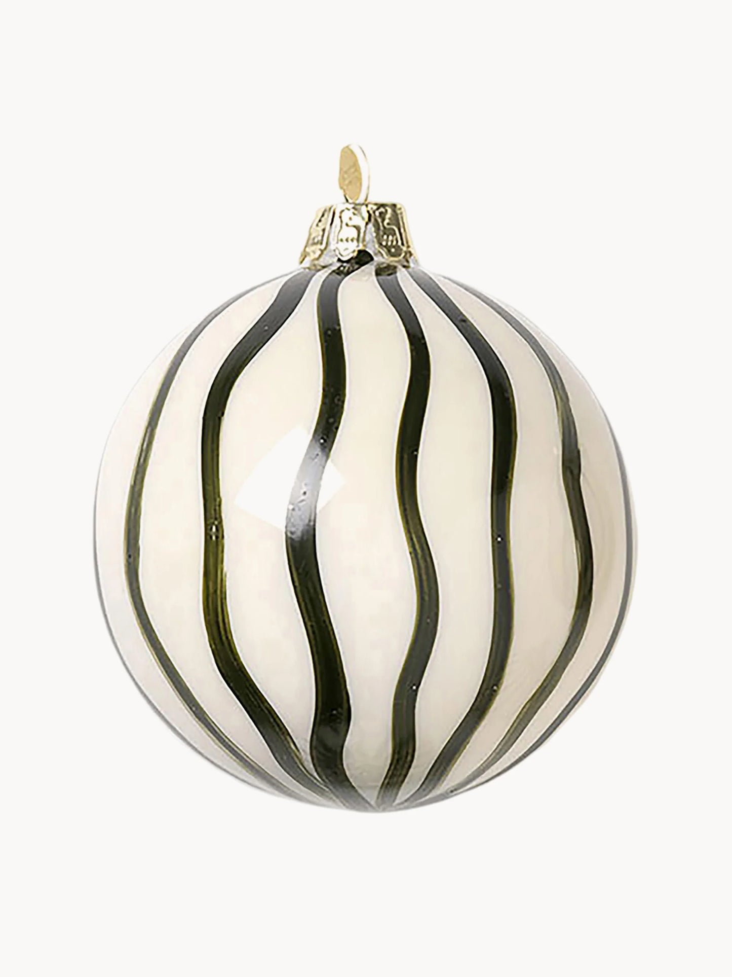 Komplet ręcznie malowanych bombek ze szkła Lines, 4 elem