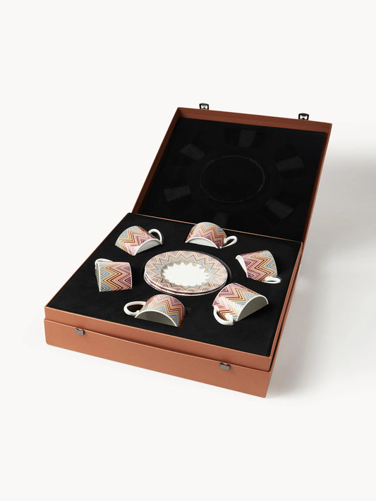 Filiżanka ze spodkiem z porcelany chińskiej Jarris, 6 szt.