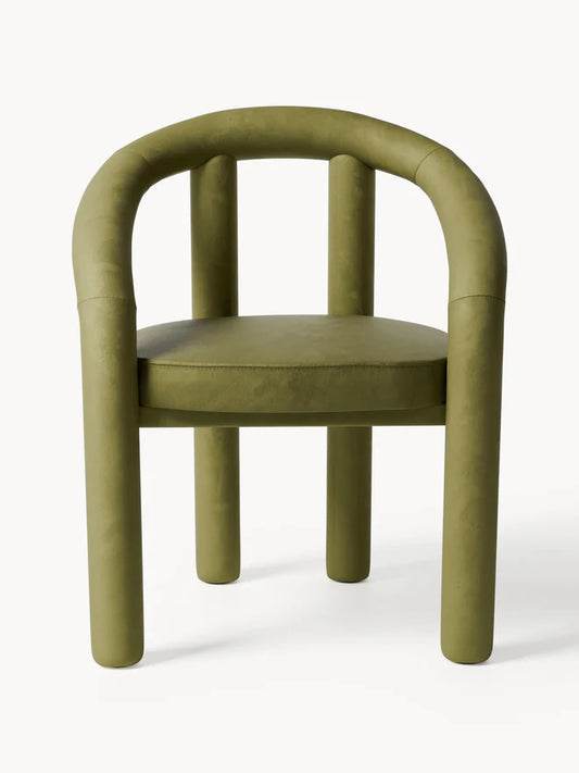 Krzesło z podłokietnikami z aksamitu Calan