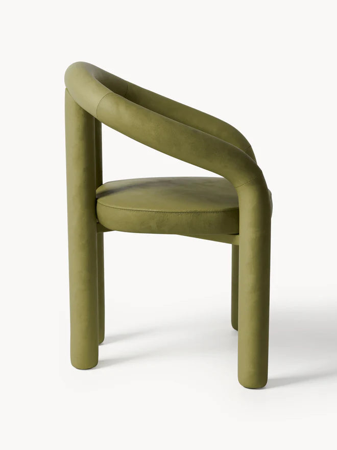 Krzesło z podłokietnikami z aksamitu Calan